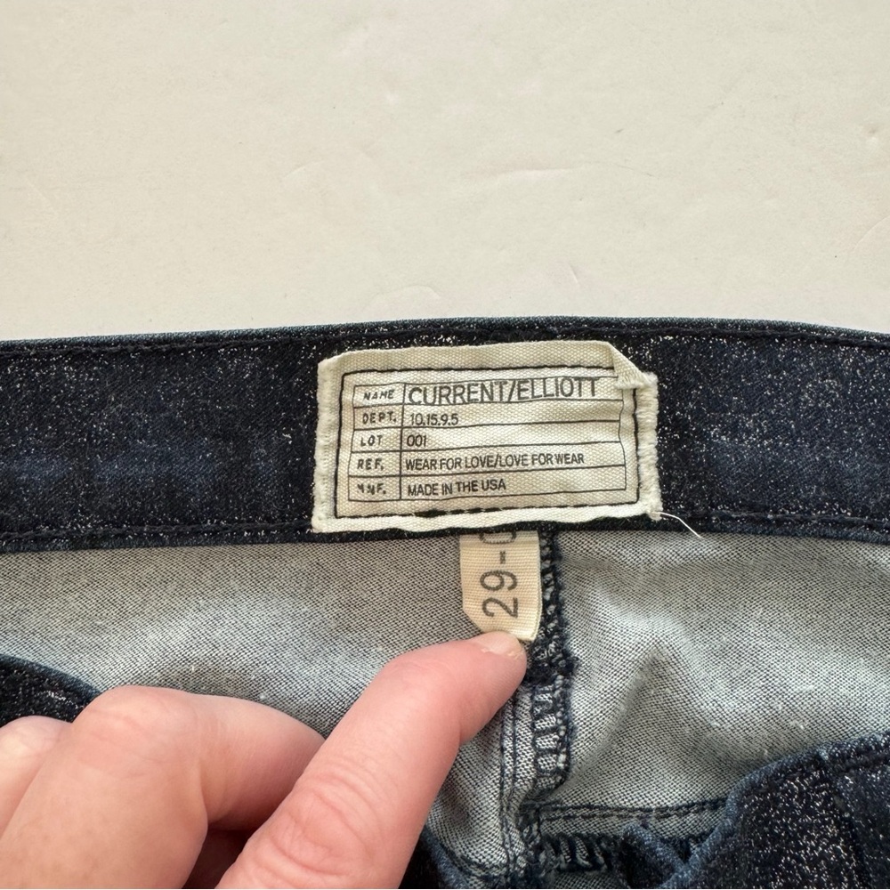 Current/Elliot The Stiletto Silver Foil Jeans - Picture 8 of 9